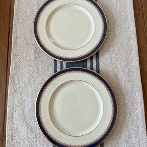 2 Lenox Jefferson Salad Plates Presidential Collection Gold Mark USA 8.25” NWOT